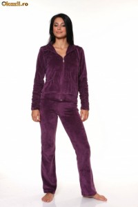 Trening din catifea Discrete Couture visiniu [Cod: LATD008] foto