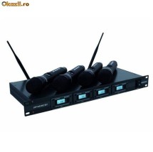 Set baza + 4 microfoane Omnitronic UHF-440 foto
