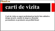 CARTI DE VIZITA CU ASPECT PROFESIONAL foto