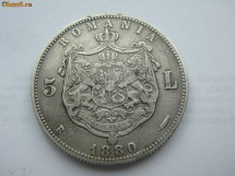 5 lei 1880 -Kullrich pe muchie-1
