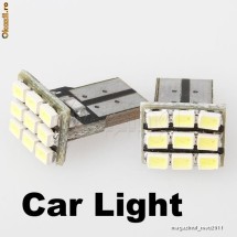 bec led leduri auto W5W T10 cu 9 SMD 3528