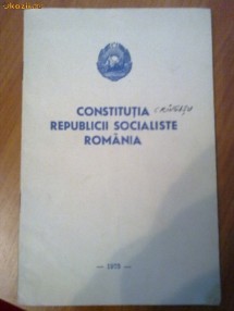 Constitutia Republicii Socialiste Romania - 1975 foto
