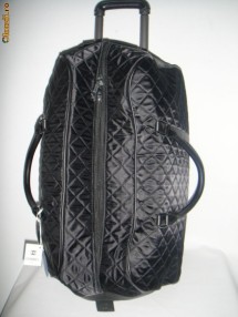 GEANTA  CHANEL TROLLER UNISEX (CABINA AVION,DIN DIN SATIN MAT)