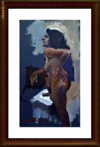 Pictura veritabila, tablou in ulei pe lemn, 