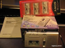 Reportofon Casetofon Profesional SONY MV-830V Auto Reverse Microcaseta NOU + 3 CASETE foto