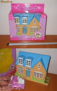 casuta Dream house, cu mobilier si papusica mica, miniaturi, noua foto
