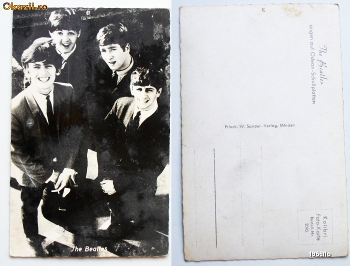 FOTO ILUSTRATA THE BEATLES 1965 ** foto mare