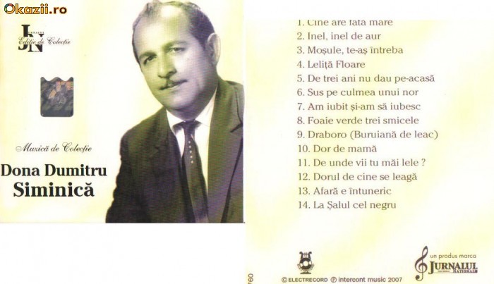 CD Original - DONA DORU SIMINICA -Muzica de Colectie foto mare