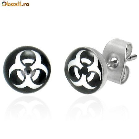 Cercei din inox 6 mm - gotic - cod 94 foto mare