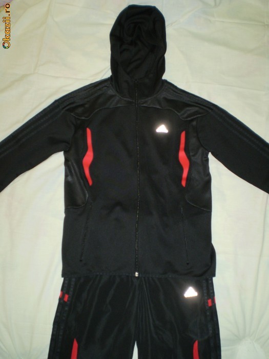 Trening ADIDAS ClimaLite cu gluga foto mare