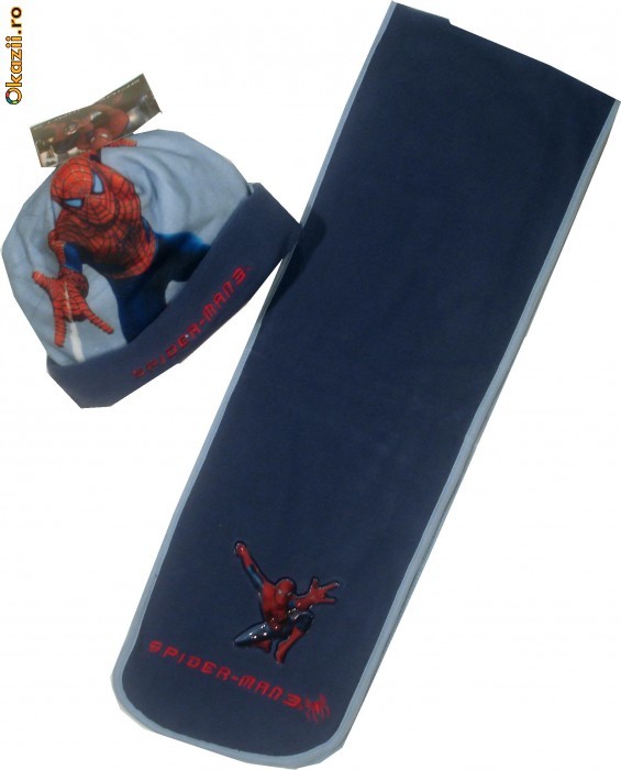 Set caciula+fular Spiderman foto mare