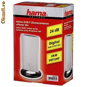 Antena DVB-T compacta interna 24 dB hama 44280 foto mare