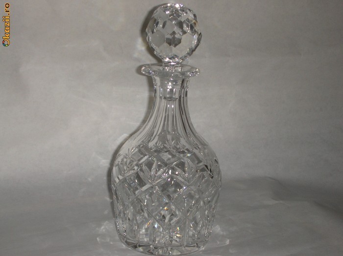 Decantor superb anii&rsquo;40  Royal Dolton Anglia din cristal foto mare