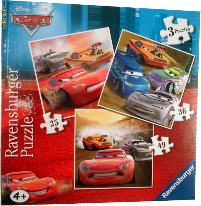 Puzzle Cars 3 in 1 foto mare