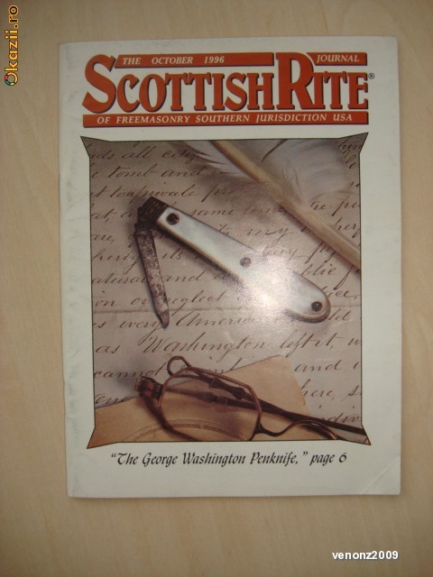 SCOTTISH RITE - THE OCTOBER 1996 JOURNAL OF FREEMASONRY SOUTHERN JURISDICTION USA foto mare