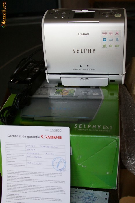 imprimanta foto, canon selphy ES1, noua in garantie, pret fix foto mare