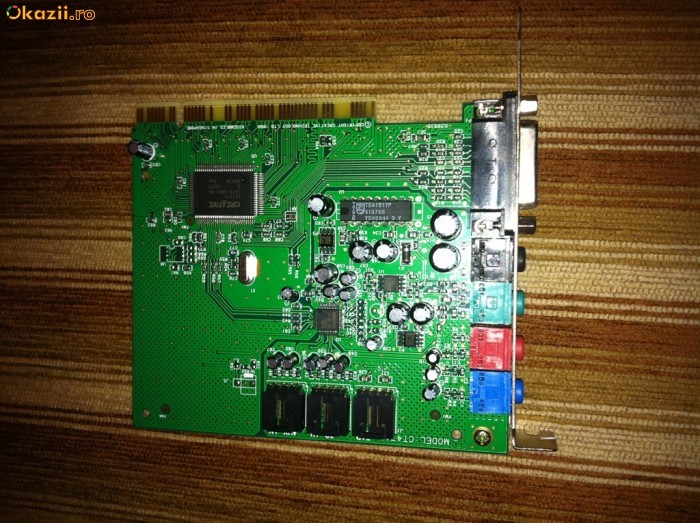 PLACA DE SUNET CREATIV SOUND BLASTER CT4740 CU TDA1517p foto mare