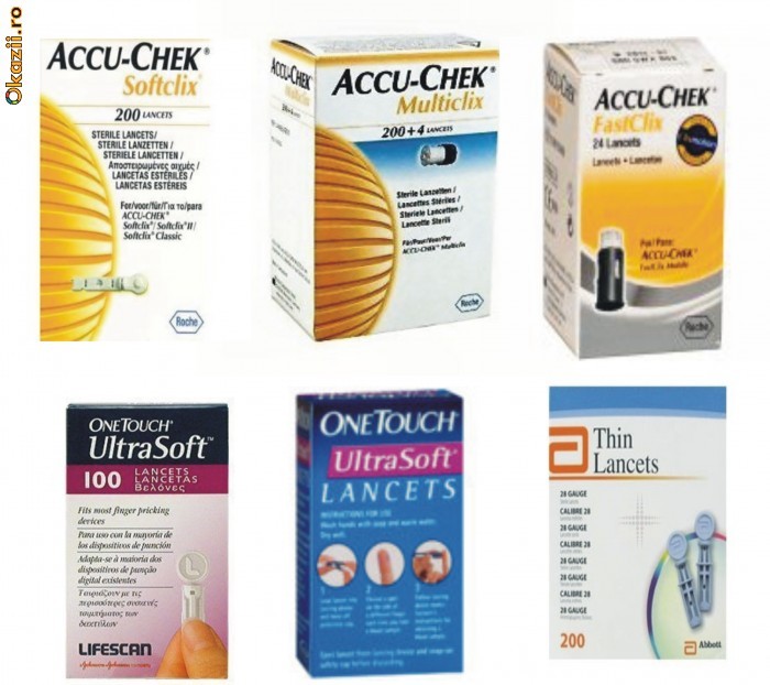 ACE glucometru Softclix - Multiclix - Fastclix - Optium - Freestyle + alte modelel foto mare
