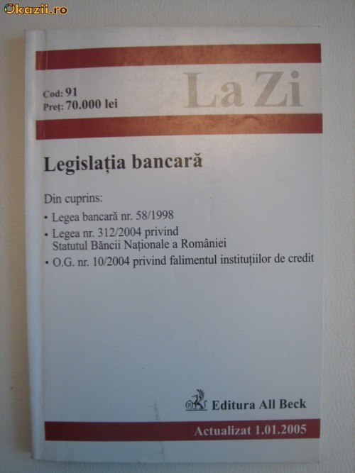 LEGISLATIA BANCARA foto mare