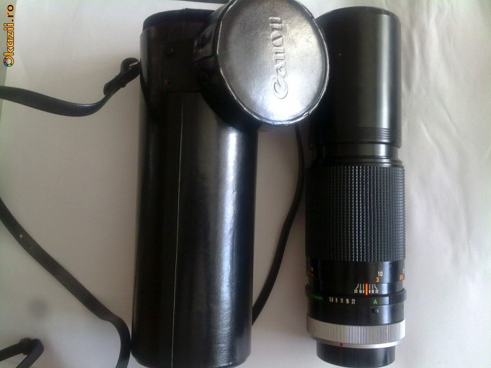 obiectiv canon fd 300mm 5.6 ssc focus manual + accesori foto mare