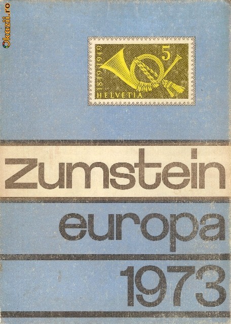 Catalog filatelic Zumstein, Europa 1973 foto mare