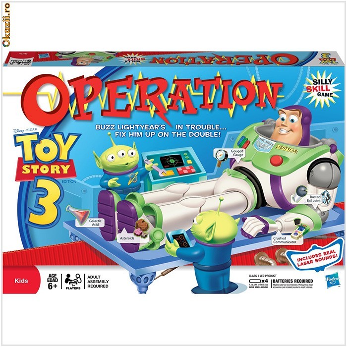 *** Buzz Light Operation Toy Story 3 HASBRO, Disney Pixar, Jucarie Copii, 100% AUTENTIC, 16786 *** foto mare