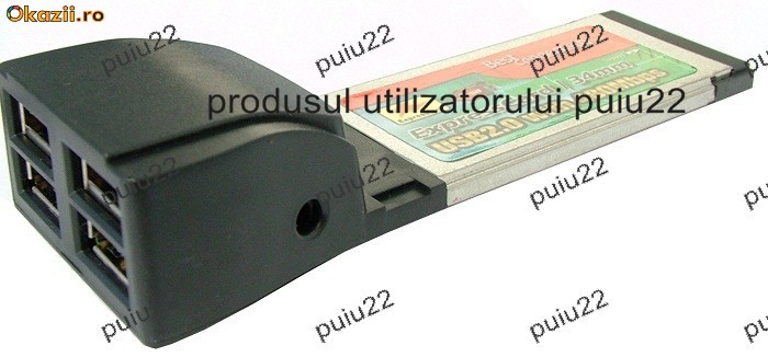 Placa EXPRESS CARD(34mm)-HUB USB pt laptop-4230 foto mare