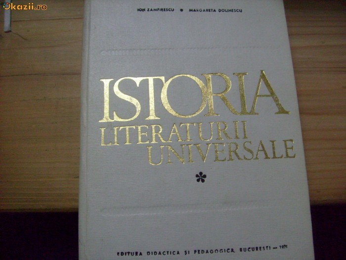 Zamfirescu-istoria literaturii universale vol 1 foto mare