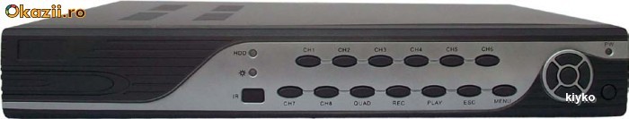 DVR 8 canale ,compresie H.264, 200fps , LAN , VGA , SATA , Mouse , Telecomanda foto mare