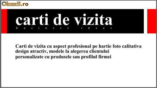 CARTI DE VIZITA CU ASPECT PROFESIONAL foto mare