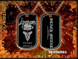 Venom Dog Tags Black Metal foto mare