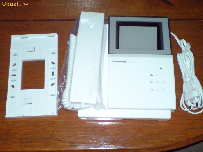 Monitor videointerfon Commax alb/negru DPV-4PB foto mare