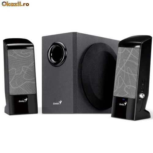 SISTEM Boxe Genius 2.1, Negru foto mare