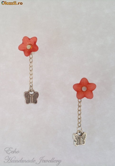 Cercei Handmade - Sweet Red (cer00008) foto mare