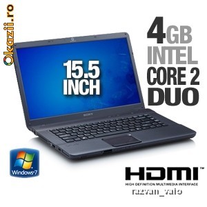 LAPTOP SONY VAIO 15.5 inch  VGN-NW240F ADUS DIN U.S.A foto mare