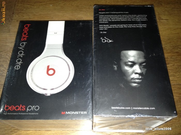 ~CASTI PRO* MONSTER BEATS  *AUDIO* BY. DR. DRE. *ALBE*-ORIGINALE/SIGILATE.GARANTIE!! foto mare