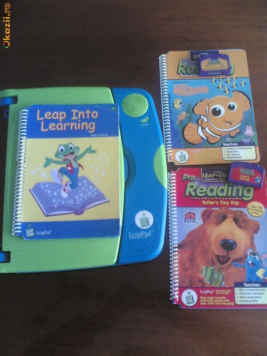 Sistem Leapfrog Leappad + 3 carti care VORBESC IN LIMBA ENGLEZA foto mare