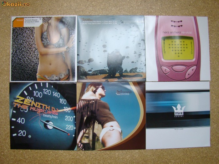Diferite discuri muzica REMIX , TRANCE , CLUBMIX, HOUSE 6 LP - maxi single !!!uitati-va la poze!!! IDiscurile se afta in stare foarte buna, aproape no foto mare
