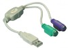 Adaptor USB la PS-2 pt. Tastatura si Mouse - 61244