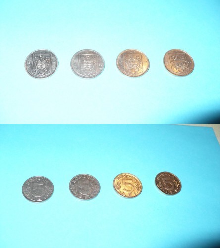 ROMANIA - LOT MONEDE 5 LEI foto mare