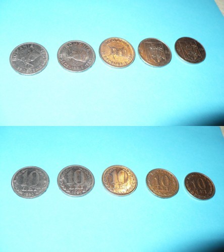 ROMANIA - LOT MONEDE 10 LEI foto mare