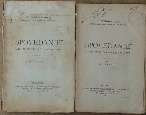 Suer , Spovedanie , Patru nuvele de padagogie militara , 1911 foto mare