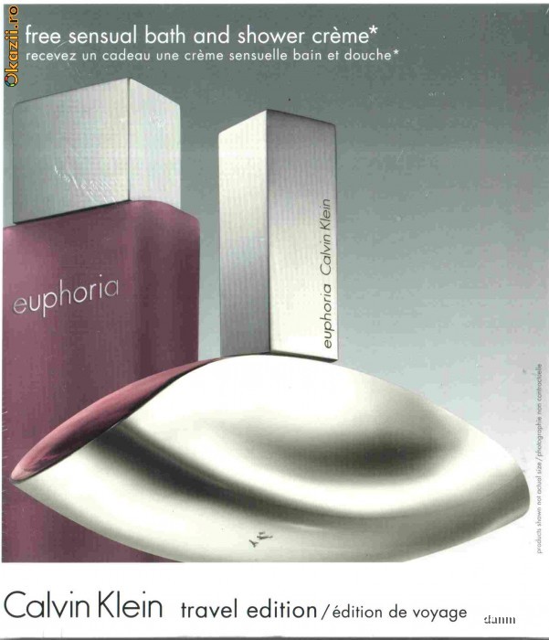 Calvin Klein Euphoria Travel Edition Eau de Parfum 100 ml + crema de dus. Sigilat, 100% veritabil!  Comenzi orice site America foto mare