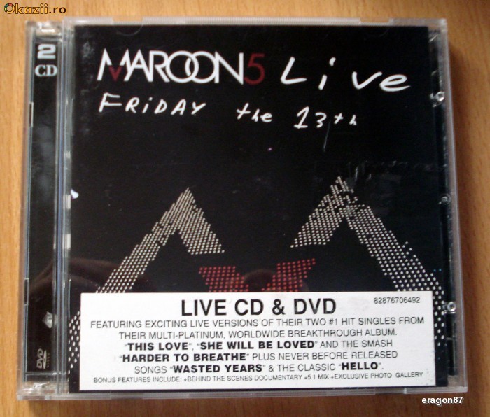 Maroon 5 - Friday the 13th (live) CD+DVD foto mare