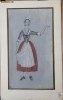Tehnica mixta pe hartie cretata , costum de epoca , Jean Stavarache