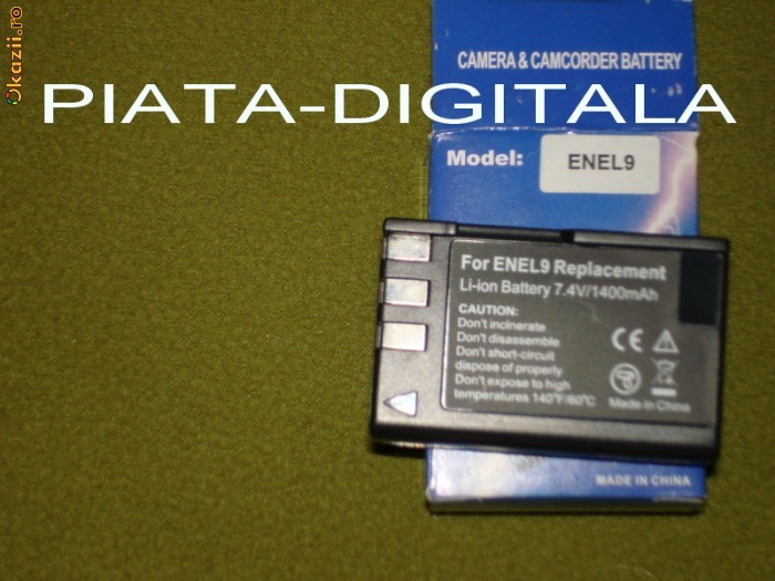 Acumulator Li-Ion EN-EL9 pentru camere Nikon foto mare