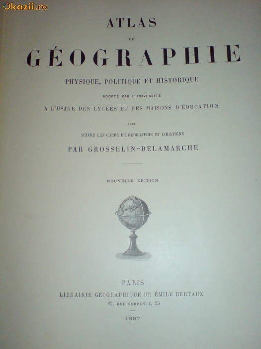 Atlas geografic 1897 foto mare