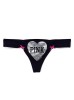 VICTORIA'S SECRET - chilot negru inima Pink, masura XS