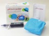 Minge albastra pentru fitness 65 cm diametru cu pompa si brosura pentru exercitii - pentru persoanele cu inaltme intre 1,60 - 1,80 m -
