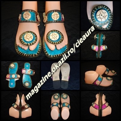 PAPUCI FLIP FLOPS FASHION ORIGINALI DAMA PIELE NATURALA HAND MADE in INDIA TURCOAZ MARO FUCSIA ACCESORII LEMN COLECTIE NOUA SLAPI FEMEI ELEGANTI foto mare PAPUCI FLIP FLOPS FASHION ORIGINALI DAMA PIELE NATURALA HAND MADE in INDIA TURCOAZ MARO FUCSIA ACCESORII LEMN COLECTIE NOUA SLAPI FEMEI ELEGANTI foto mare
